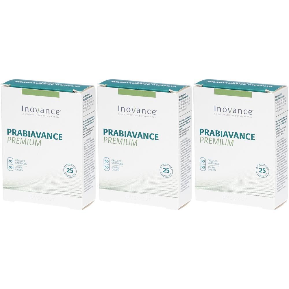 Drie dozen Inovance Prabiavance Premium, elk met 30 capsules.