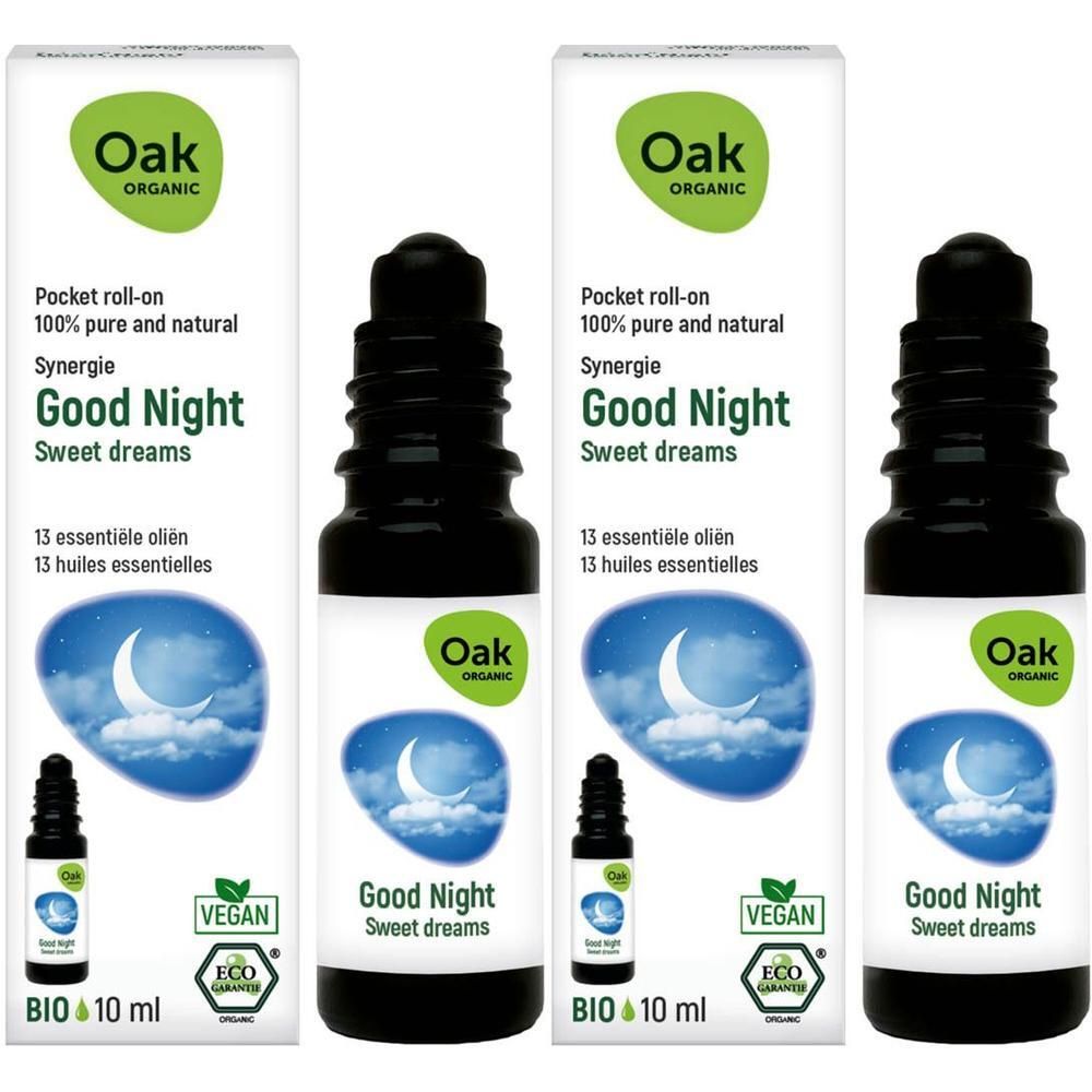 Oak Organic Good Night Sweet Dreams Roll-on avec 13 huiles essentielles, 10 ml.