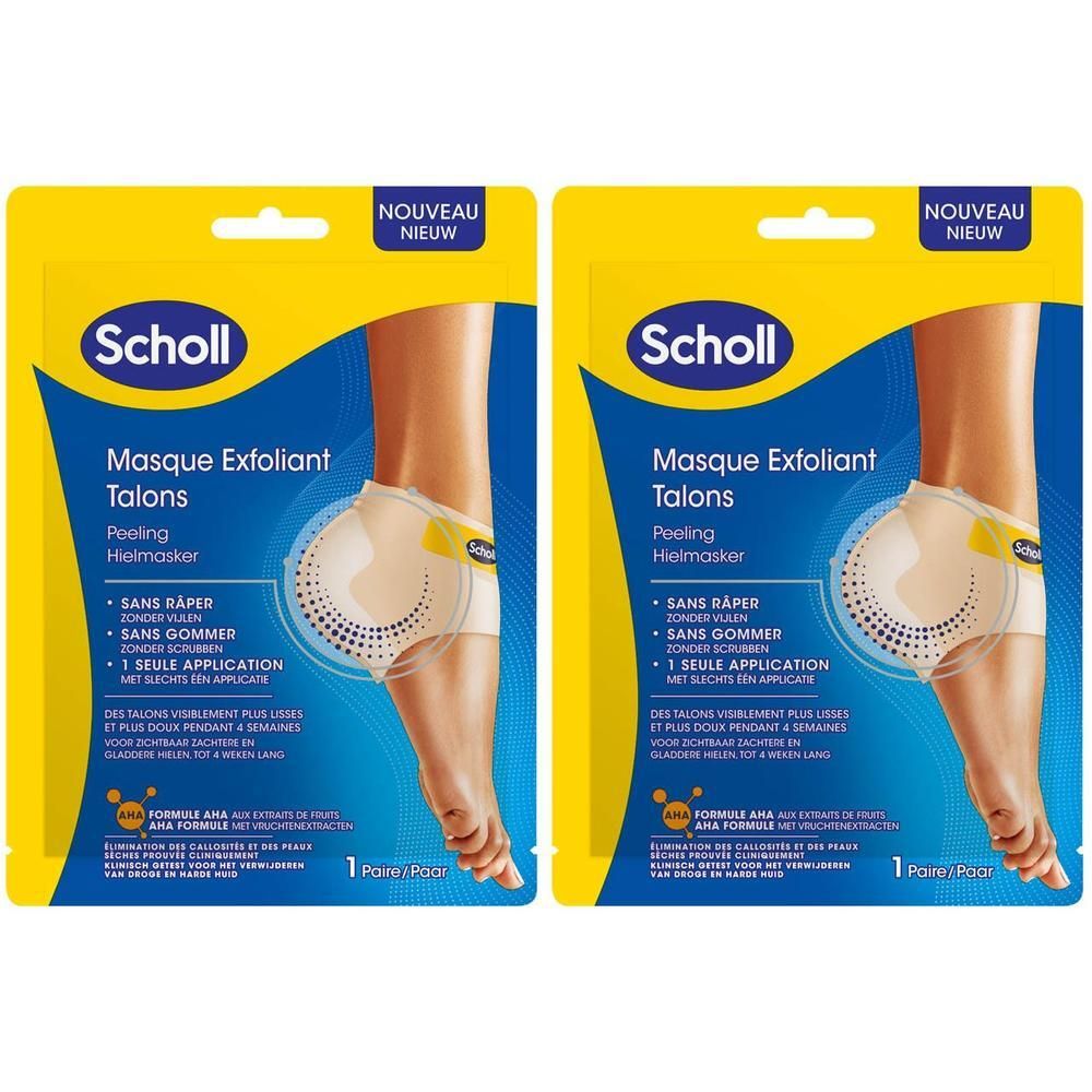 Scholl Hielmasker: Peelingmasker voor voeten, 1 toepassing.