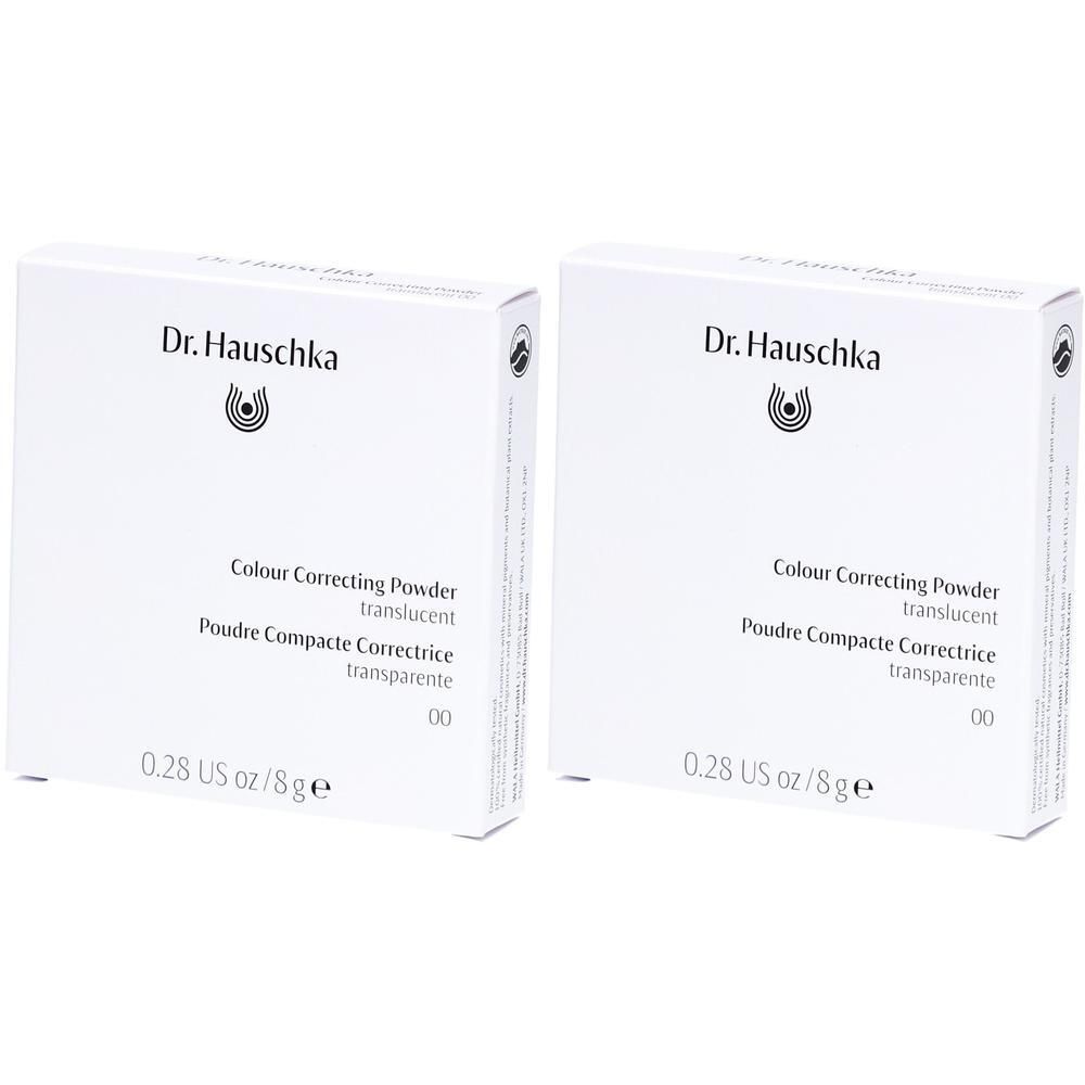 Deux boîtes de Poudre Compacte Correctrice Dr. Hauschka, translucide, 8g.
