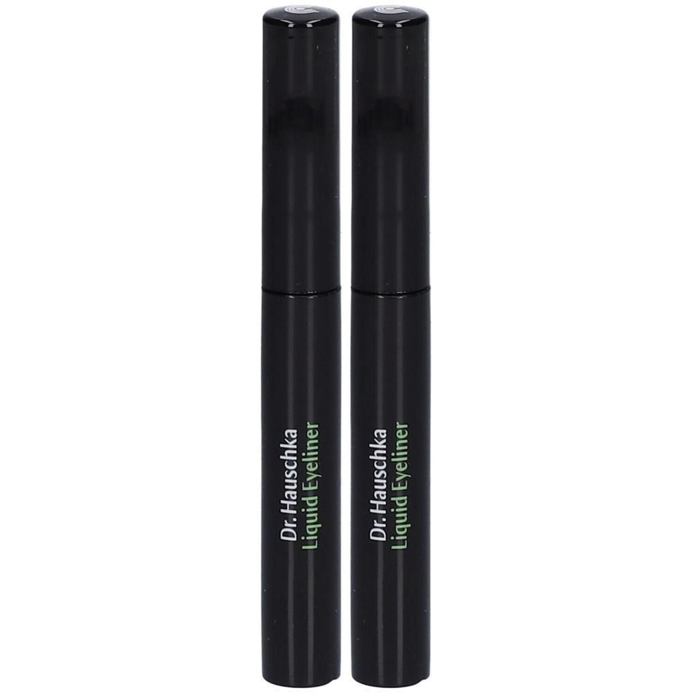Twee zwarte Dr. Hauschka vloeibare eyeliners.