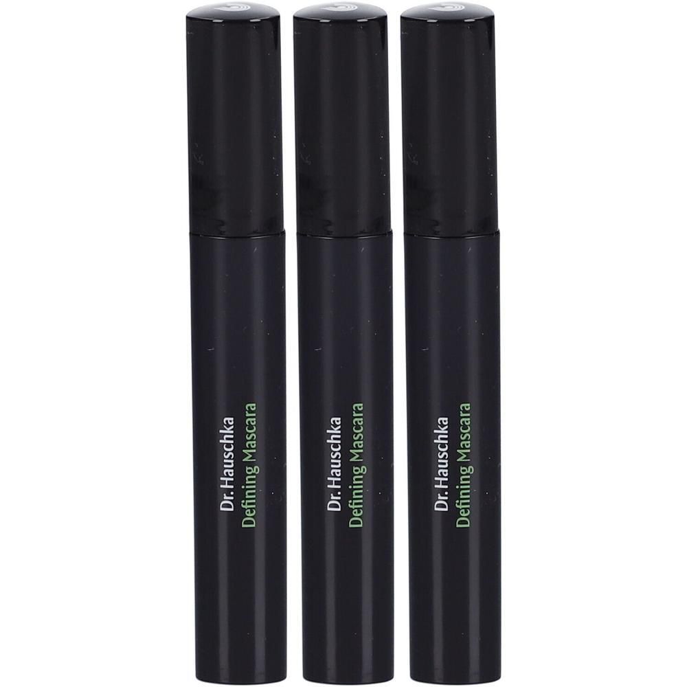 Drie Dr. Hauschka Defining Mascara Bruin.