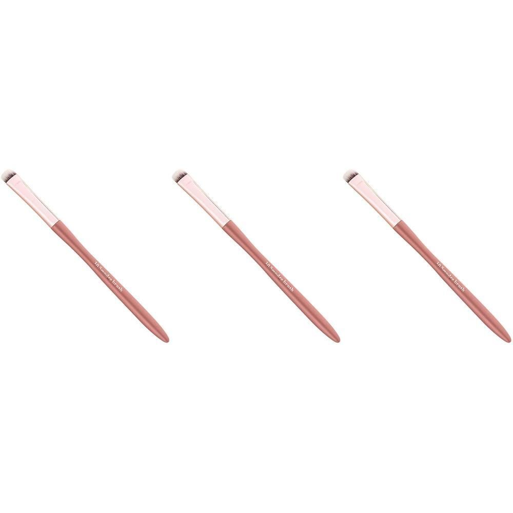 Drie roze make-uppenselen met zilverkleurige uiteinden.