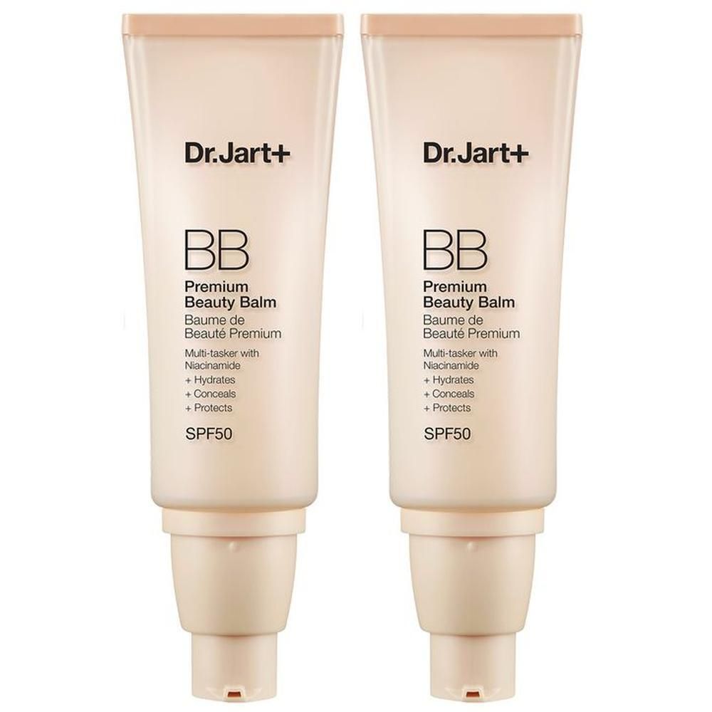 Twee Dr. Jart+ BB Premium Beauty Balm tubes met SPF50.