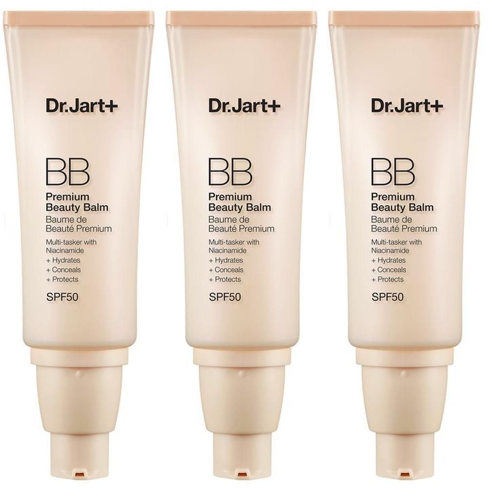 Trois tubes Dr. Jart+ Baume de Beauté Premium BB avec SPF50.