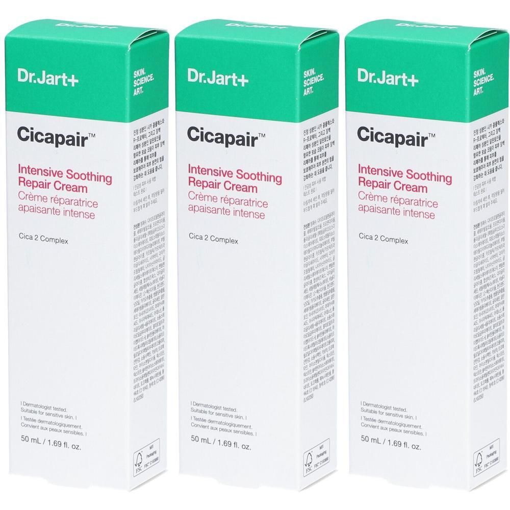 Boîtes Dr.Jart+ Cicapair Crème réparatrice apaisante intense. 50 ml.