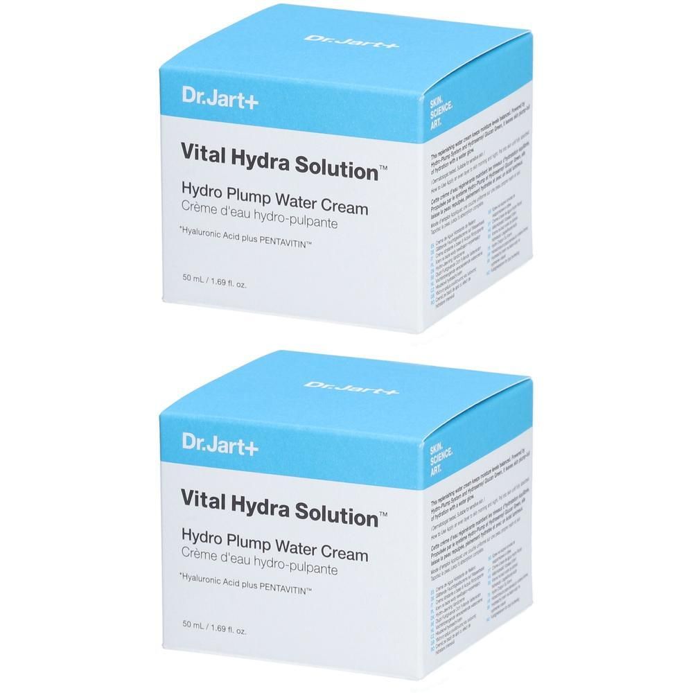 Deux boîtes Dr. Jart+ Vital Hydra Solution Hydro Plump Water Cream.