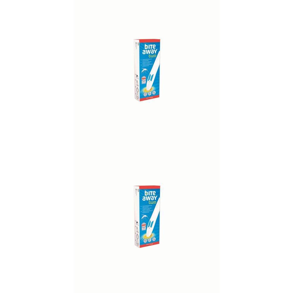 Emballage Bite Away® Zwei avec un symbole de stylo et des insectes.