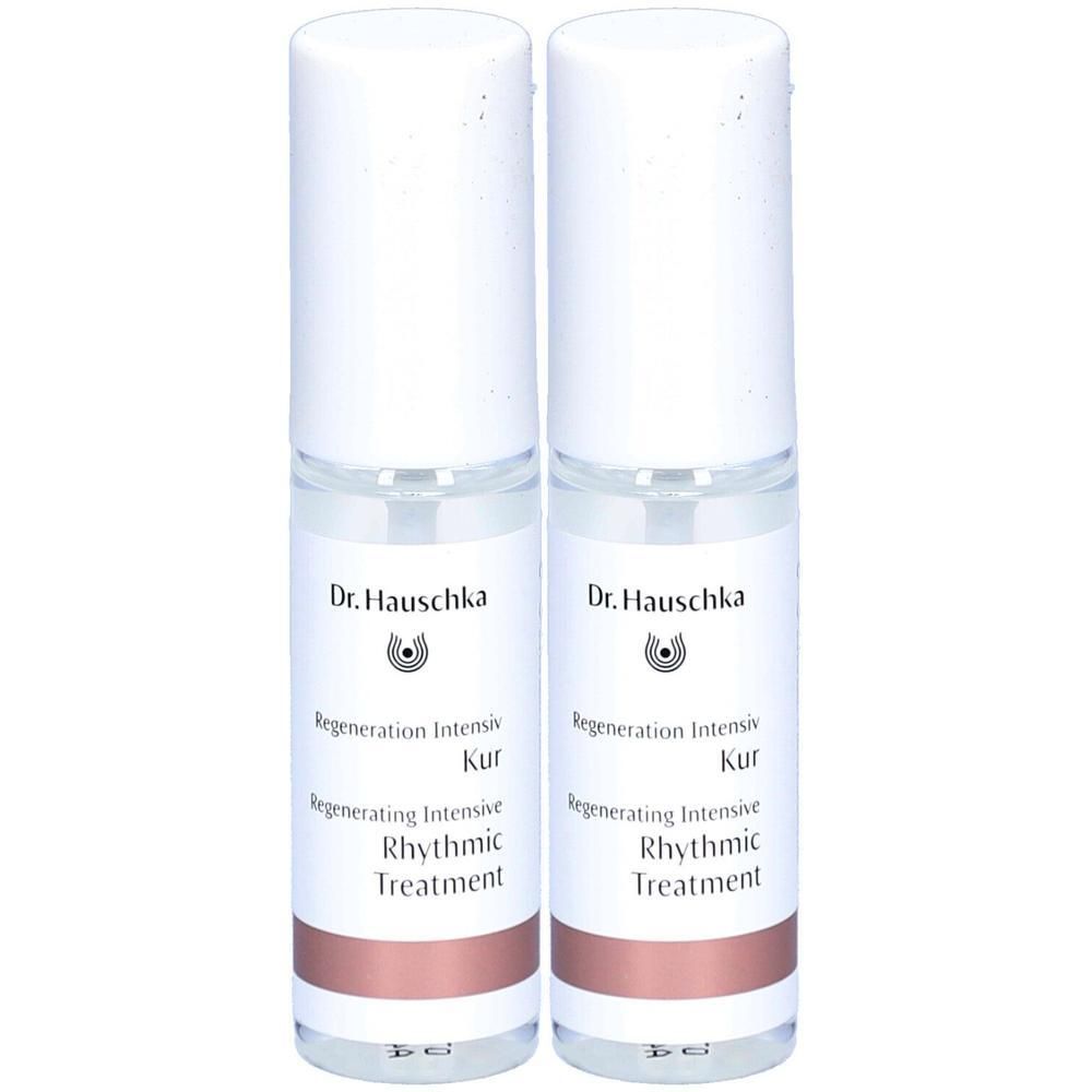 Twee flacons Dr. Hauschka Regenerating Intensive Rhythmic Treatment.