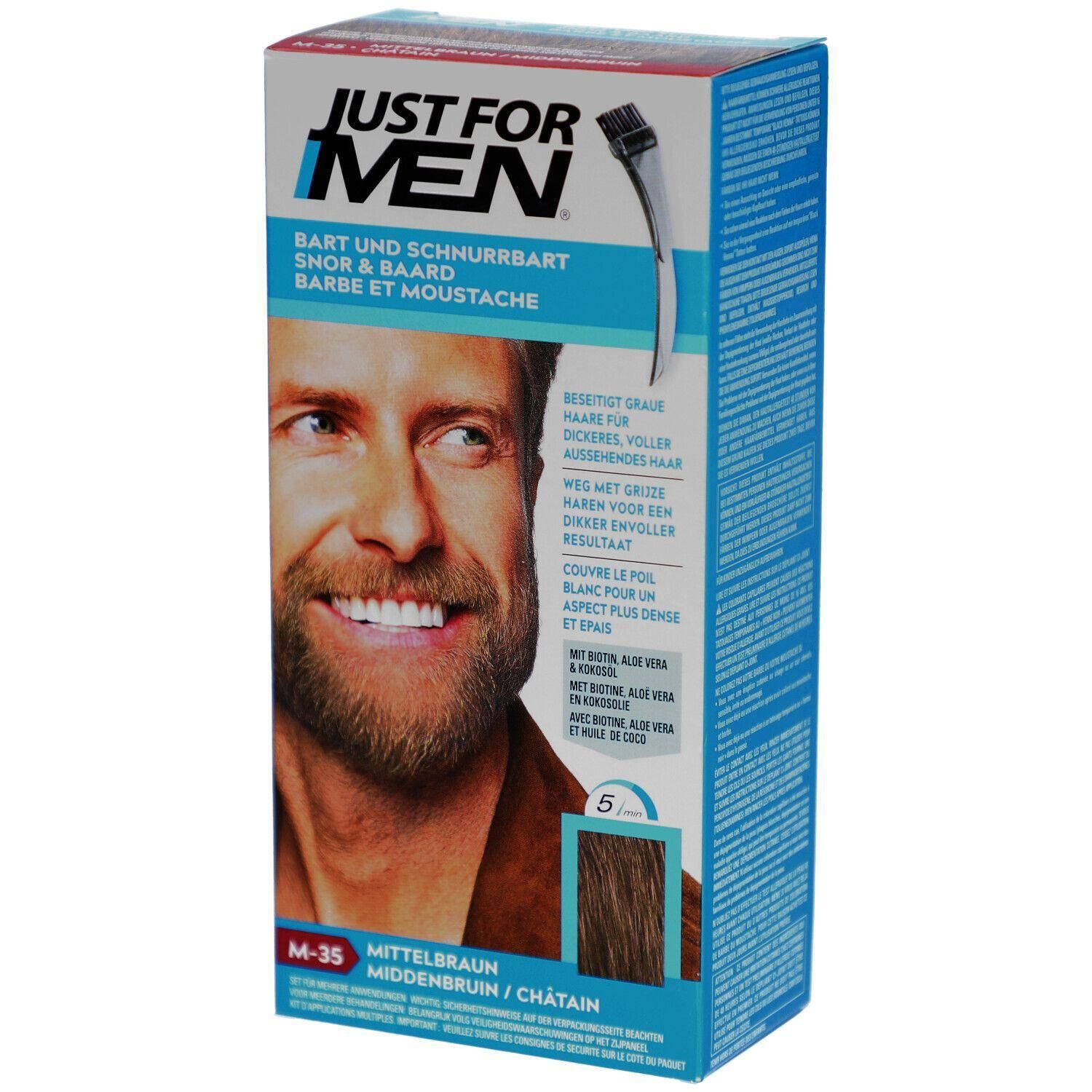 Just For Men baard en snor kleuring, Middelbruin M-35.