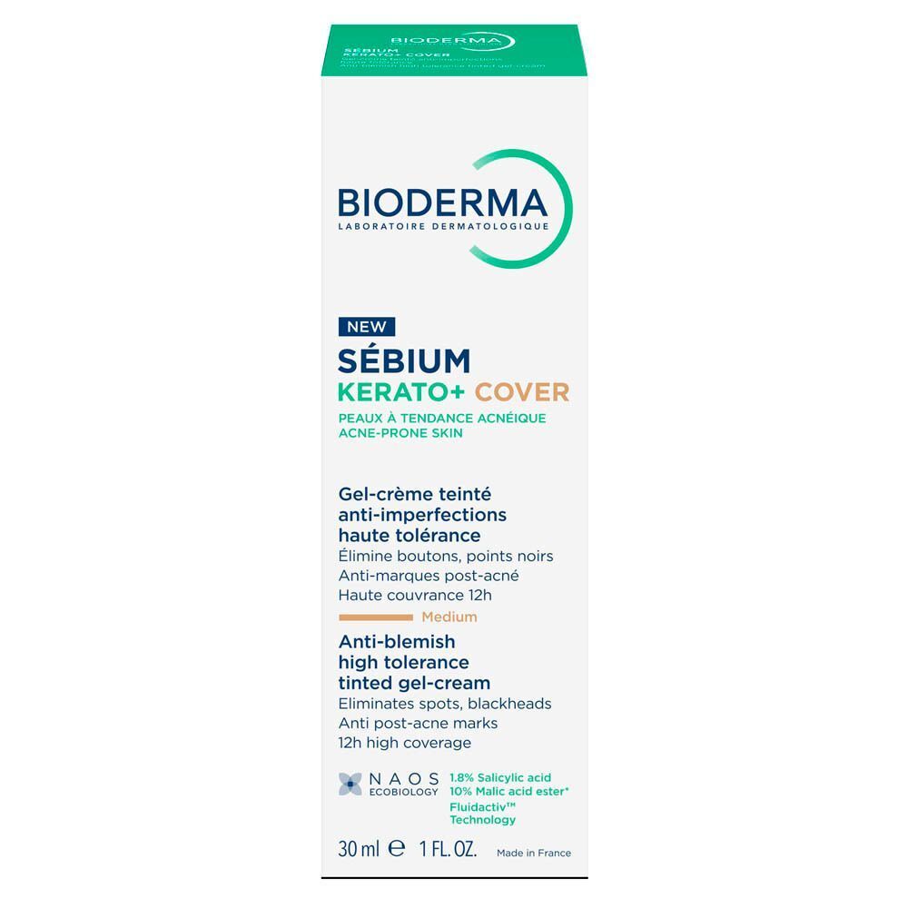 Doosje Bioderma Sébium Kerato+ Cover Gel-Crème, 30ml.