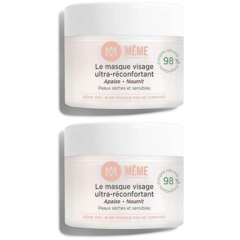Deux pots de Masque Visage Ultra-Réconfortant.
