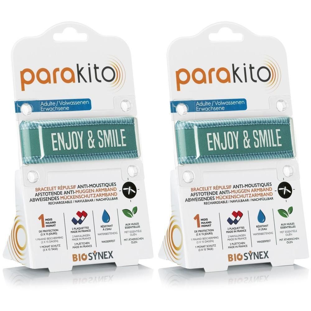 Parakito armband "Enjoy & Smile" oplaadbaar voor volwassenen.