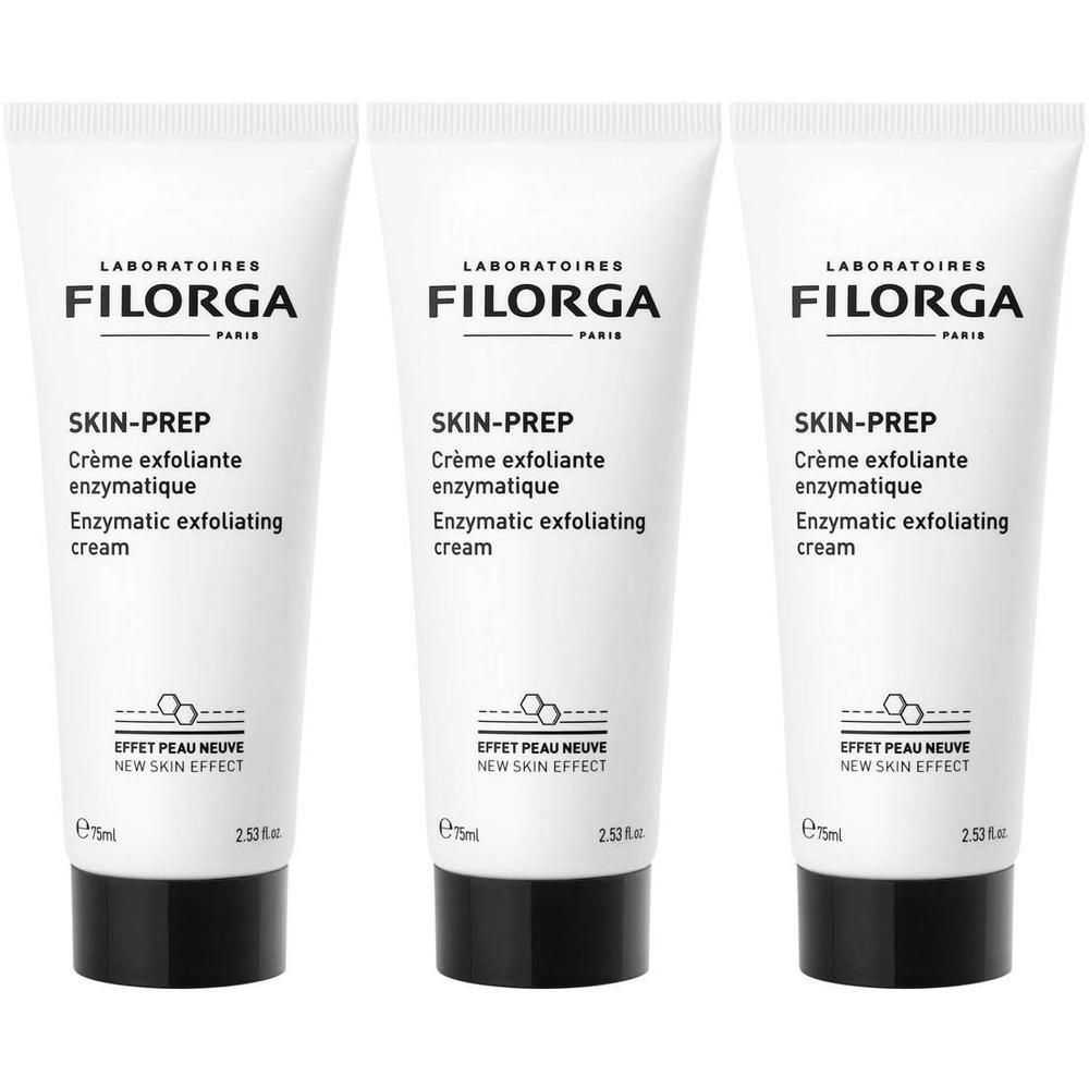 Drie tubes Filorga SKIN-PREP Enzymatische peelingcrème, 75ml.