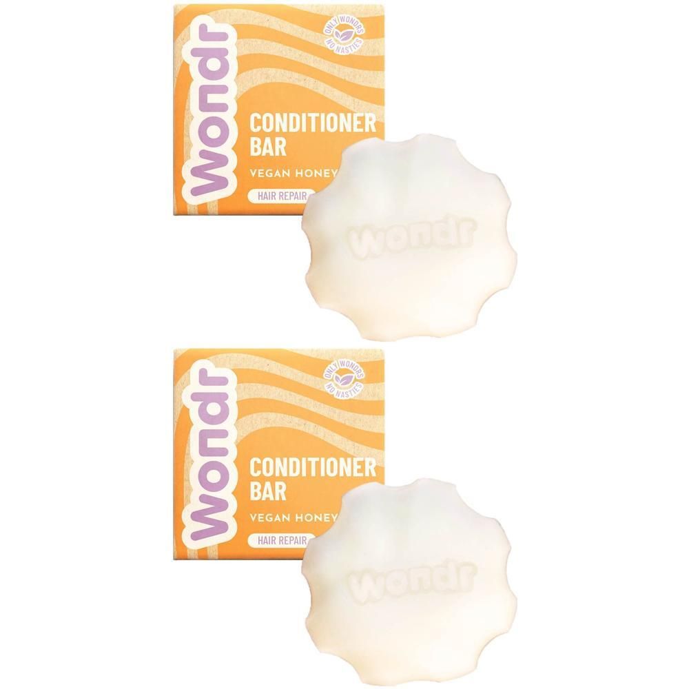 Deux barres de shampoing Wondr en forme de fleur, véganes, pour la réparation des cheveux. Avec emballage.