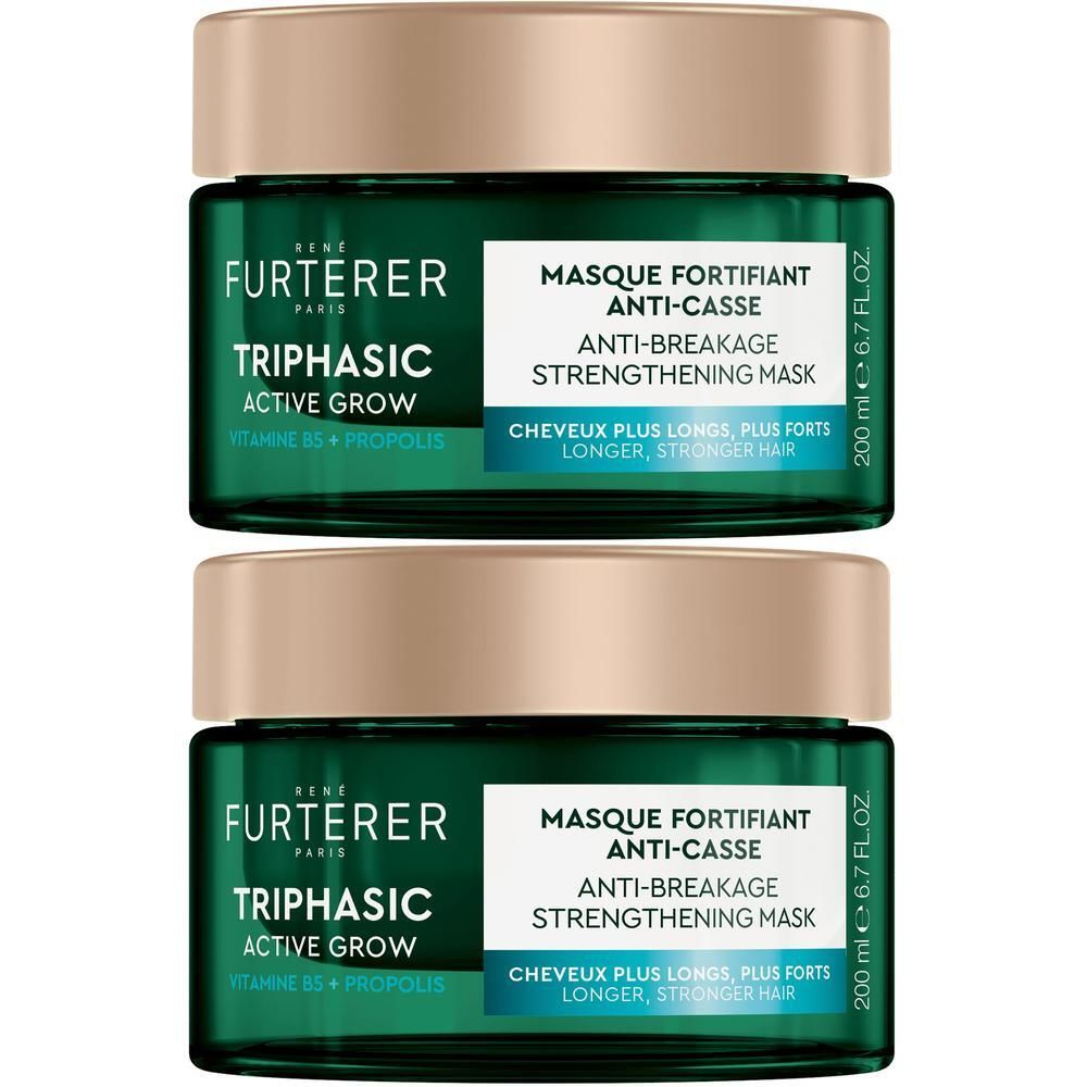 Twee René Furterer Triphasic Active Grow maskers.