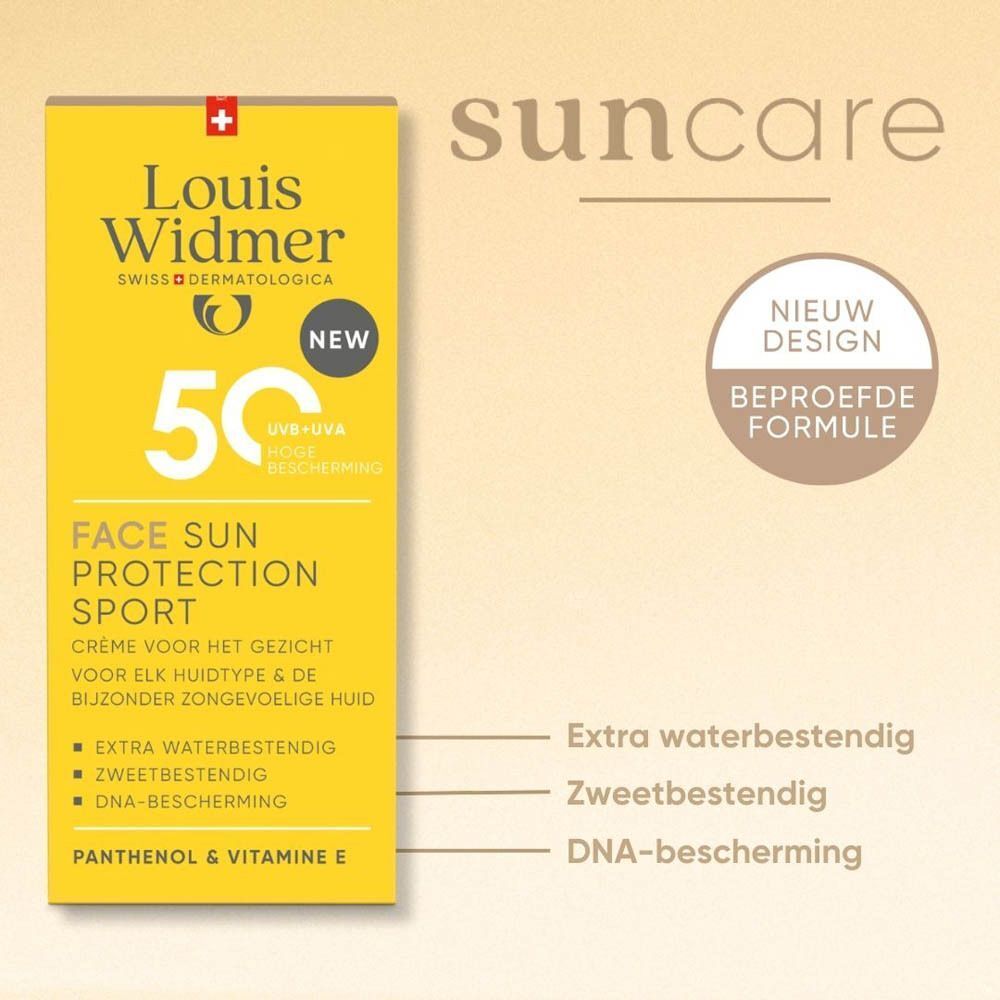 Louis Widmer Face Protection Sport SPF50 Licht Geparfumeerd