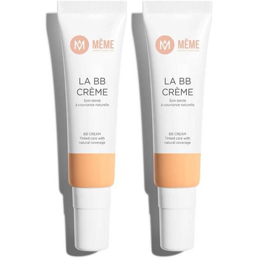 Twee tubes Même BB Crème met natuurlijke dekking.