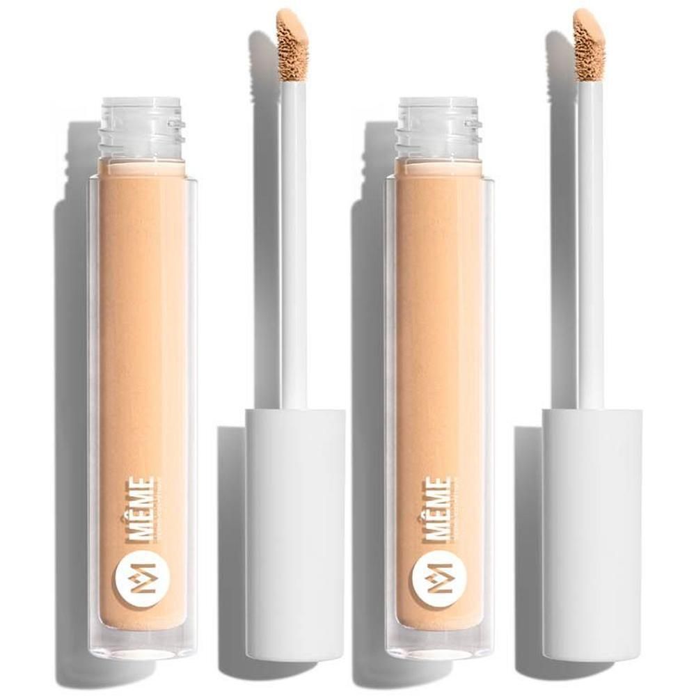 Twee concealer applicators in lichte tint met witte dop.