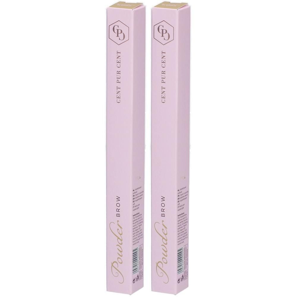 Twee pakken Cent Pur Cent Powder Brow Blondie in het roze.