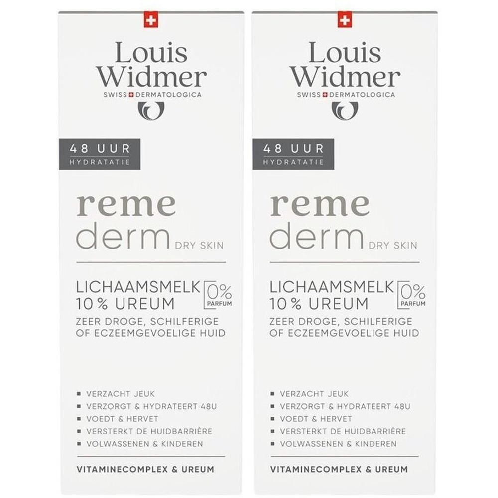 Louis Widmer REMEDERM DRY SKIN Lichaamsmelk 10% Ureum Zonder Parfum