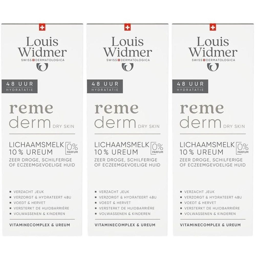 Louis Widmer REMEDERM DRY SKIN Lichaamsmelk 10% Ureum Zonder Parfum