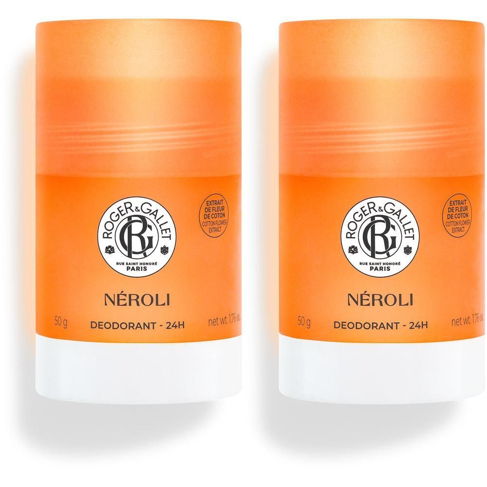 Deux déodorants Roger&Gallet Néroli, 50g.