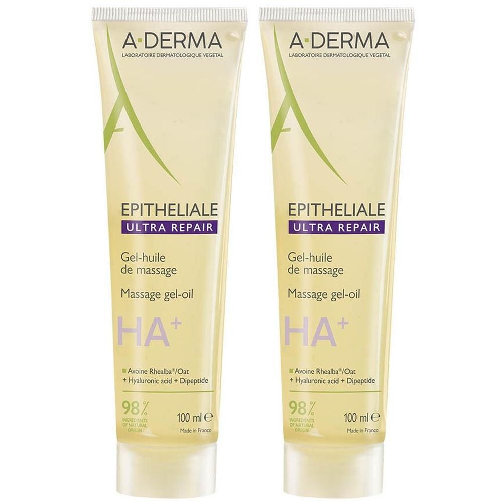 Deux tubes A-Derma Epitheliale Ultra Repair Gel-Huile, 100 ml.