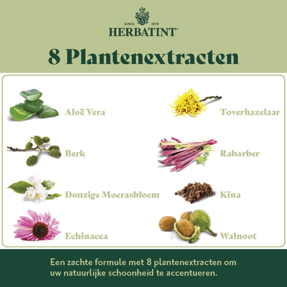 Herbatint permanente haarkleuring 7M Acajou Blond. Verpakking gerecycled en recyclebaar.