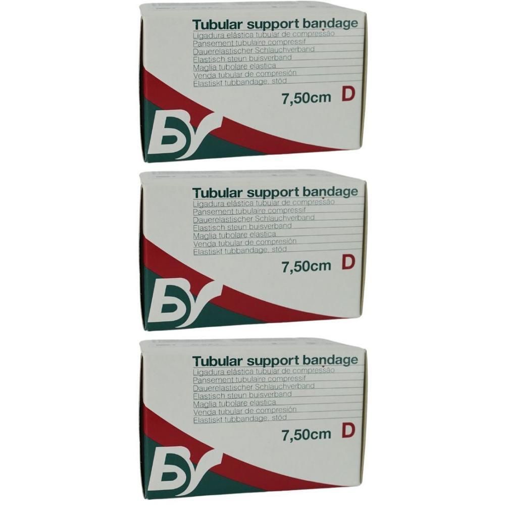 Drie dozen "Tubular support bandage" 7,50cm D.