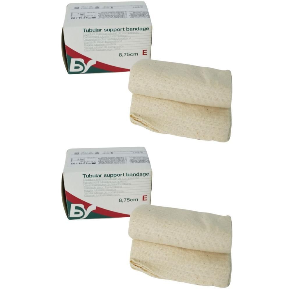 Twee verpakkingen buisverband 8,75 cm.