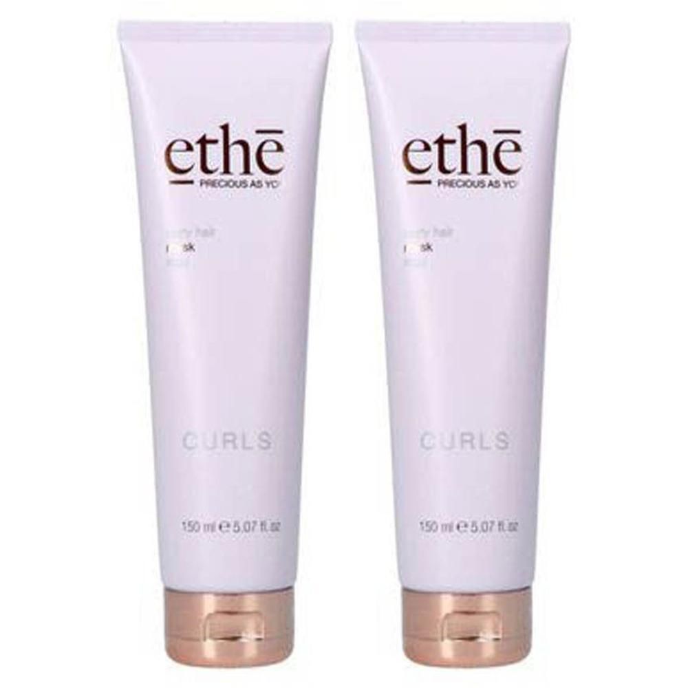 Twee witte tubes Ethe Curls haarmasker, 150 ml.