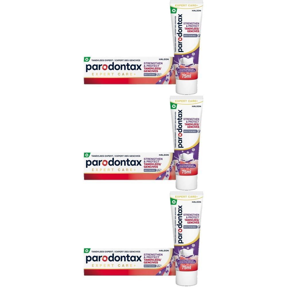 Parodontax tandpasta, 75ml tube en doosje.