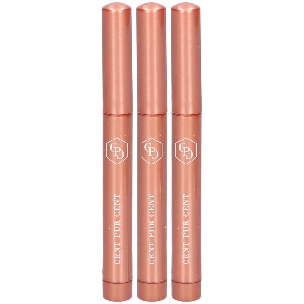 Trois sticks cuivrés avec logo et inscription 'CENT PUR CENT'.