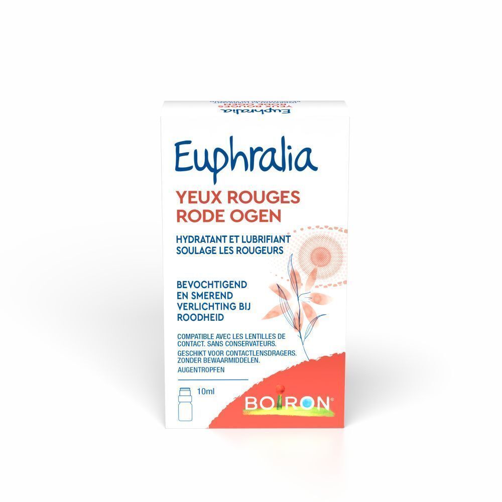 Boiron Euphralia pour yeux rouges. Gouttes oculaires hydratantes et apaisantes. 10ml.