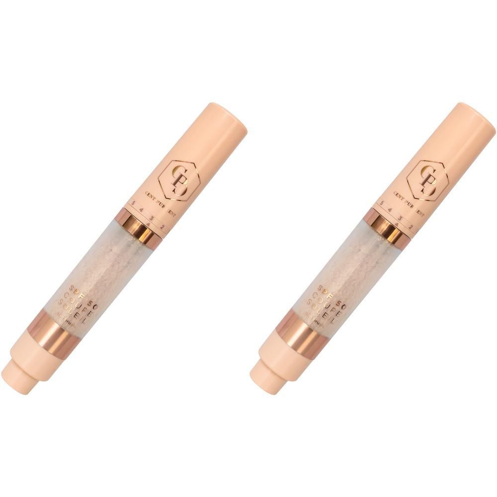 Twee Cent Pur Cent Coupe Soleil SPF50 Sunbrush applicators met borstelpunt.