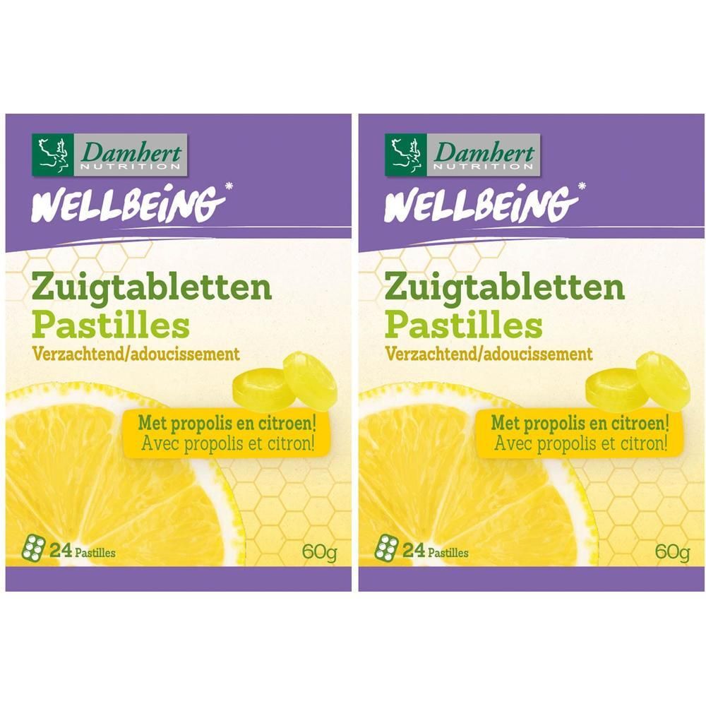Damhert Wellbeing Pastilles Adoucissement | Propolis & citron