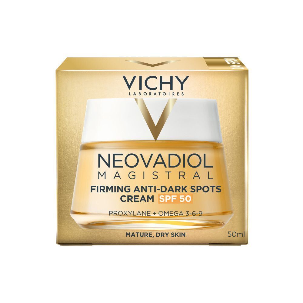 Vichy Neovadiol Magistral SPF 50 crème in doos, voor rijpe, droge huid.