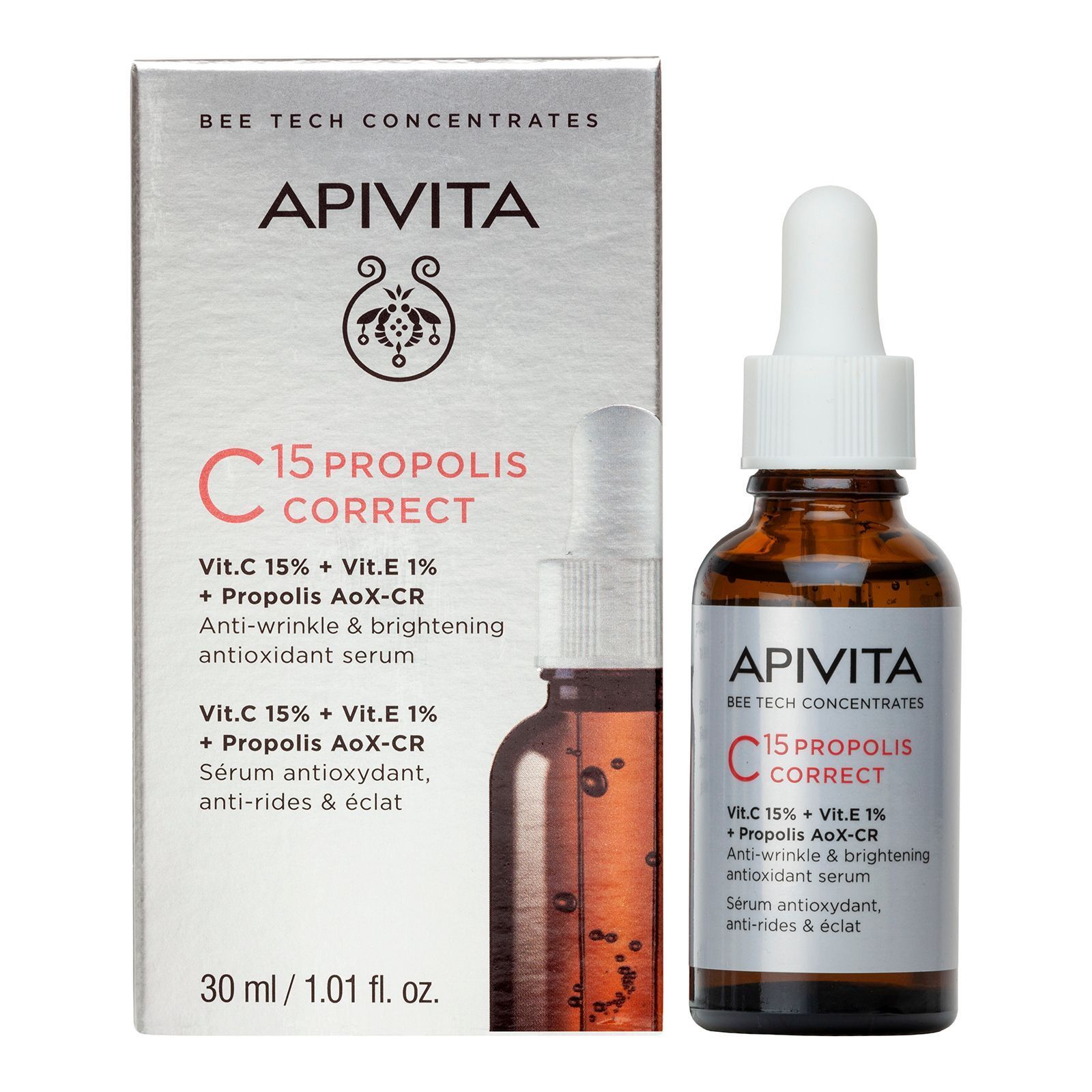 Sérum Apivita C15 Propolis Correct : Texture légère, non comédogène.
