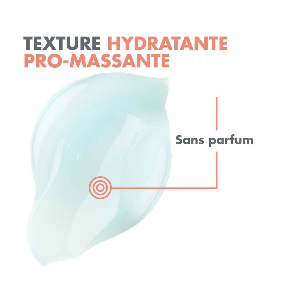 Échantillon de Gel Avène Cicalfate+ : texture hydratante pro-massage, sans parfum.