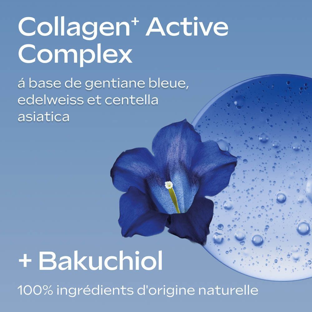 Lait-Sérum Revitalisant Weleda: Complexe Collagène, Gentiane bleue, Edelweiss, Centella, Bakuchiol.