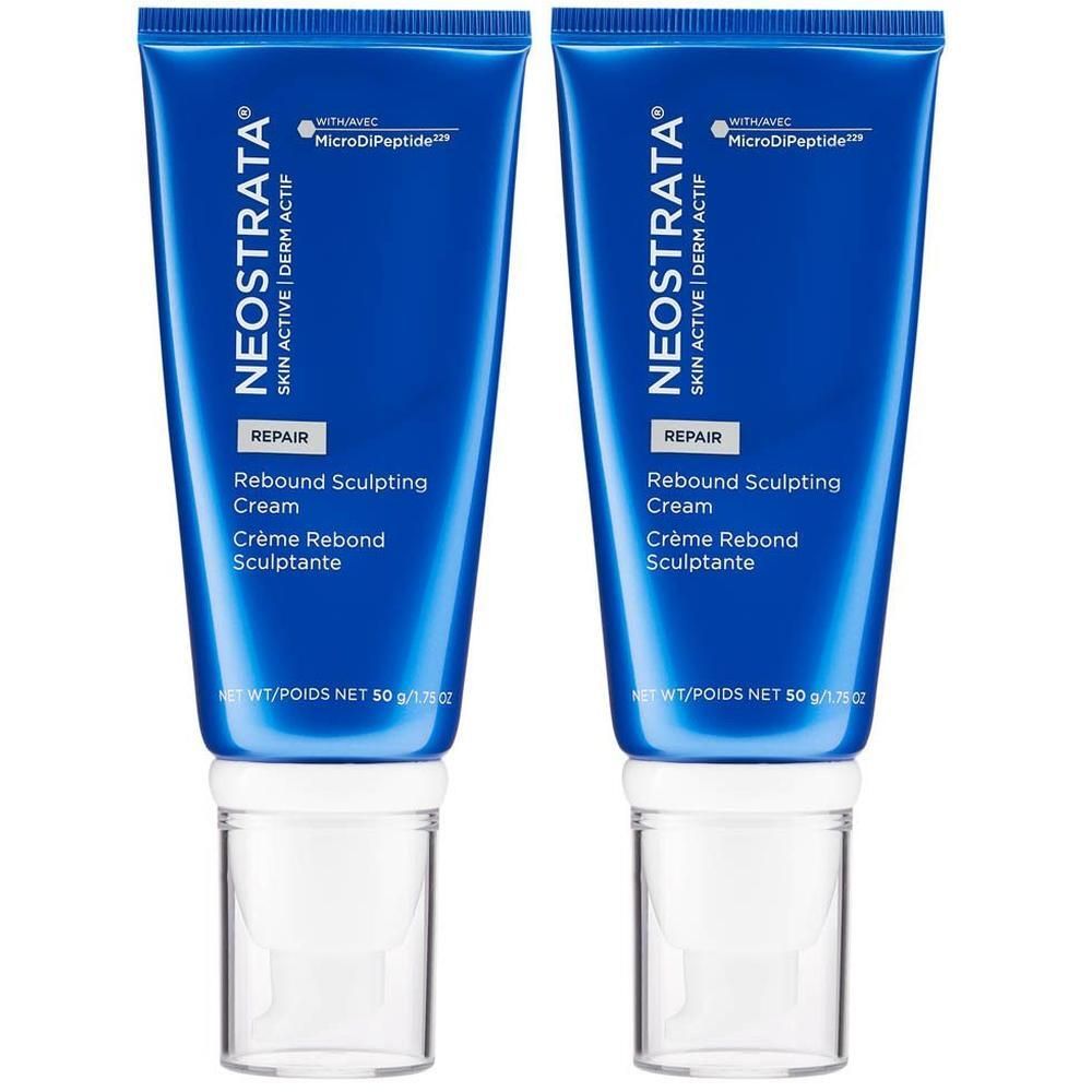 Deux tubes bleus de Neostrata Repair Crème Rebond Sculptante, 50g chacun.