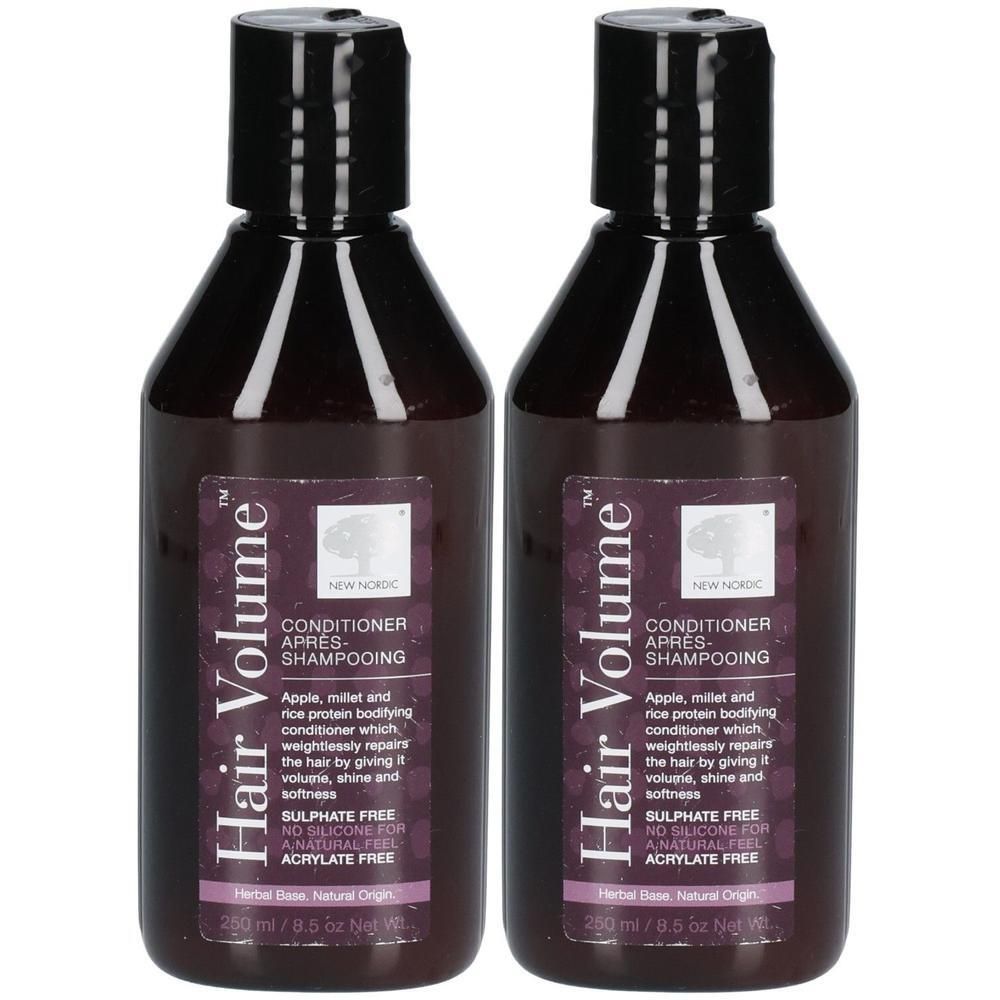Twee flessen New Nordic Hair Volume Conditioner.