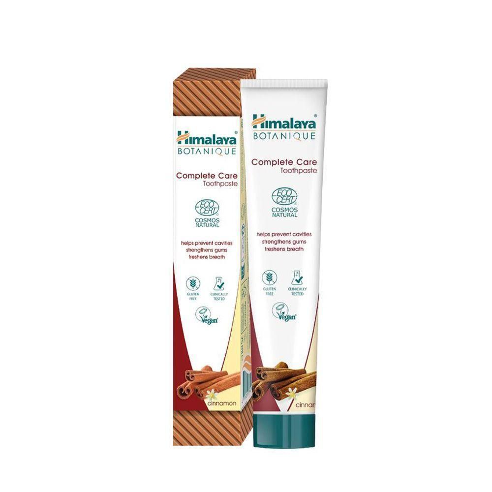 Dentifrice Himalaya Botanique Complete Care saveur cannelle. Certification bio COSMOS NATURAL.