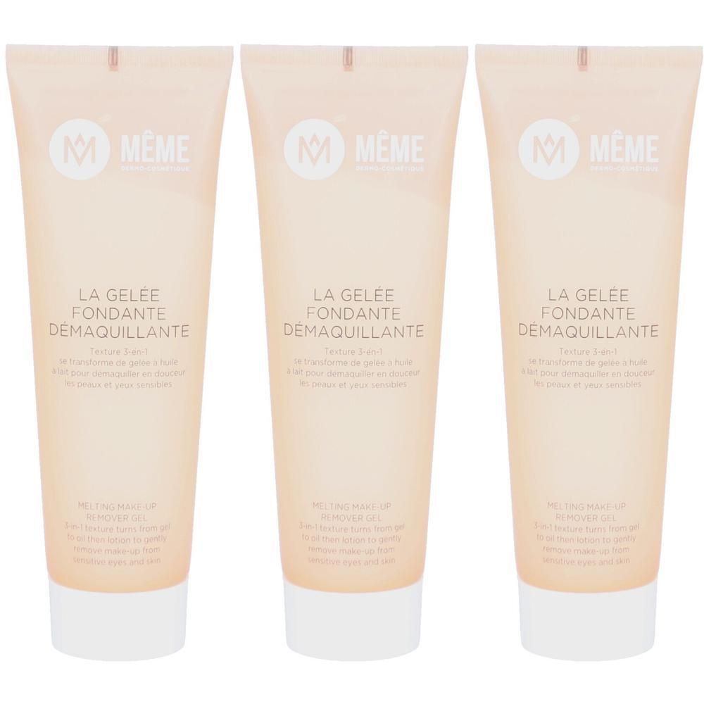 Trois tubes de MÊME La Gelée Fondante Démaquillante, un gel démaquillant.