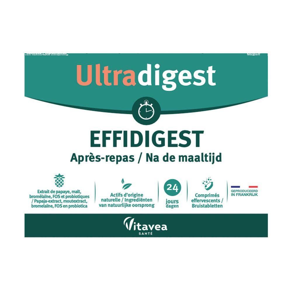 Vitavea Santé UltraDigest Effidigest : Comprimés effervescents pour après le repas.