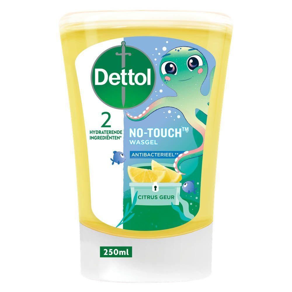 Dettol No-Touch Wasgel parfum citron. Antibactérien, 250ml.
