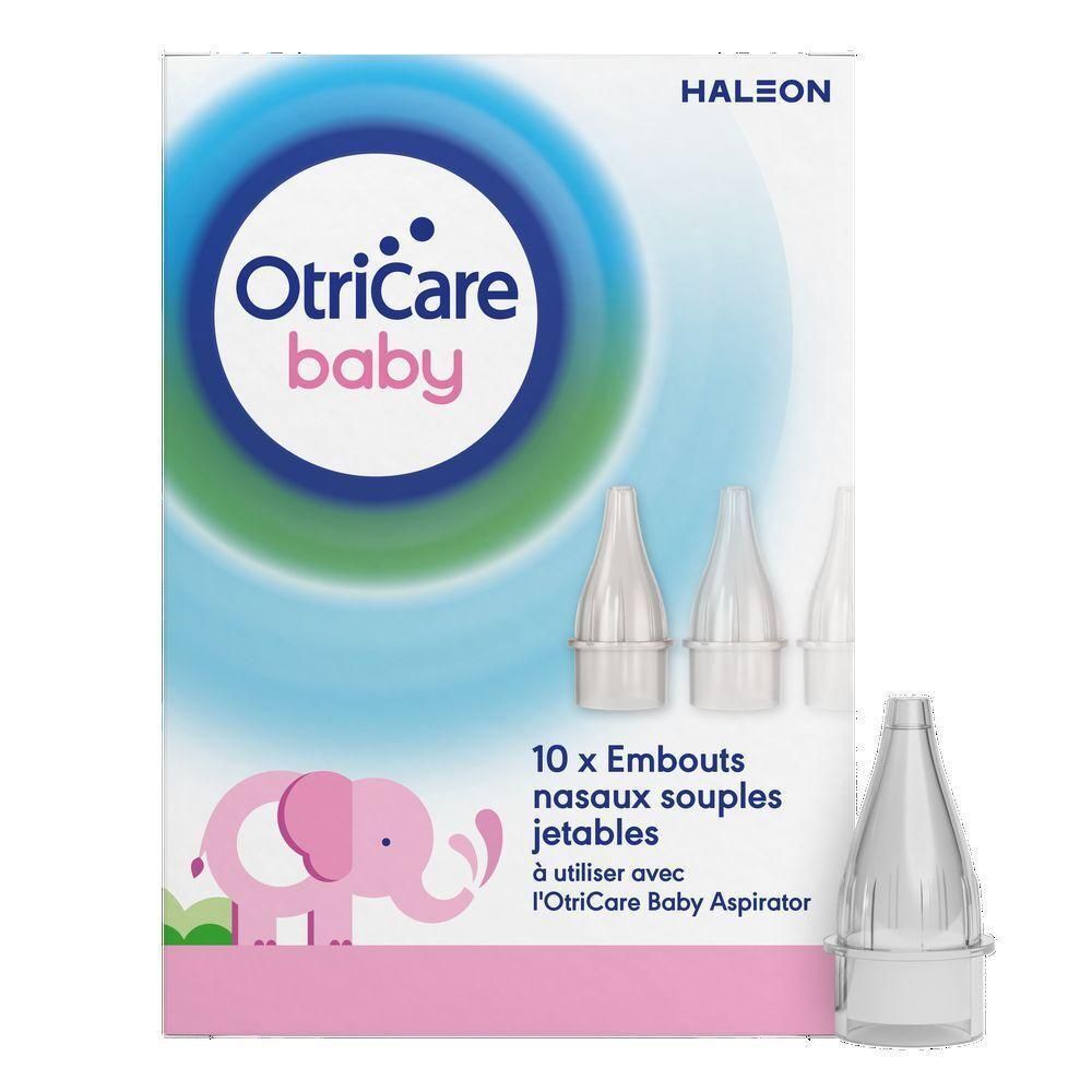 OtriCare Baby : 10 embouts nasaux souples jetables pour aspirateur nasal.