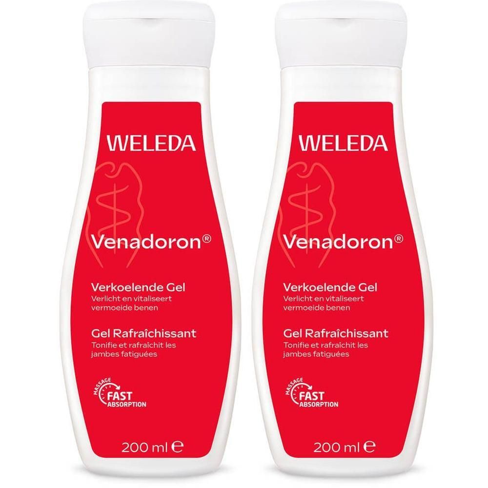 Deux flacons de Gel Rafraîchissant Weleda Venadoron®, 200 ml.