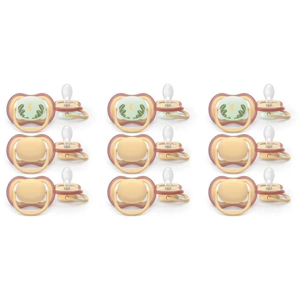 Trois sucettes Philips Avent Ultra Air avec motif jungle.